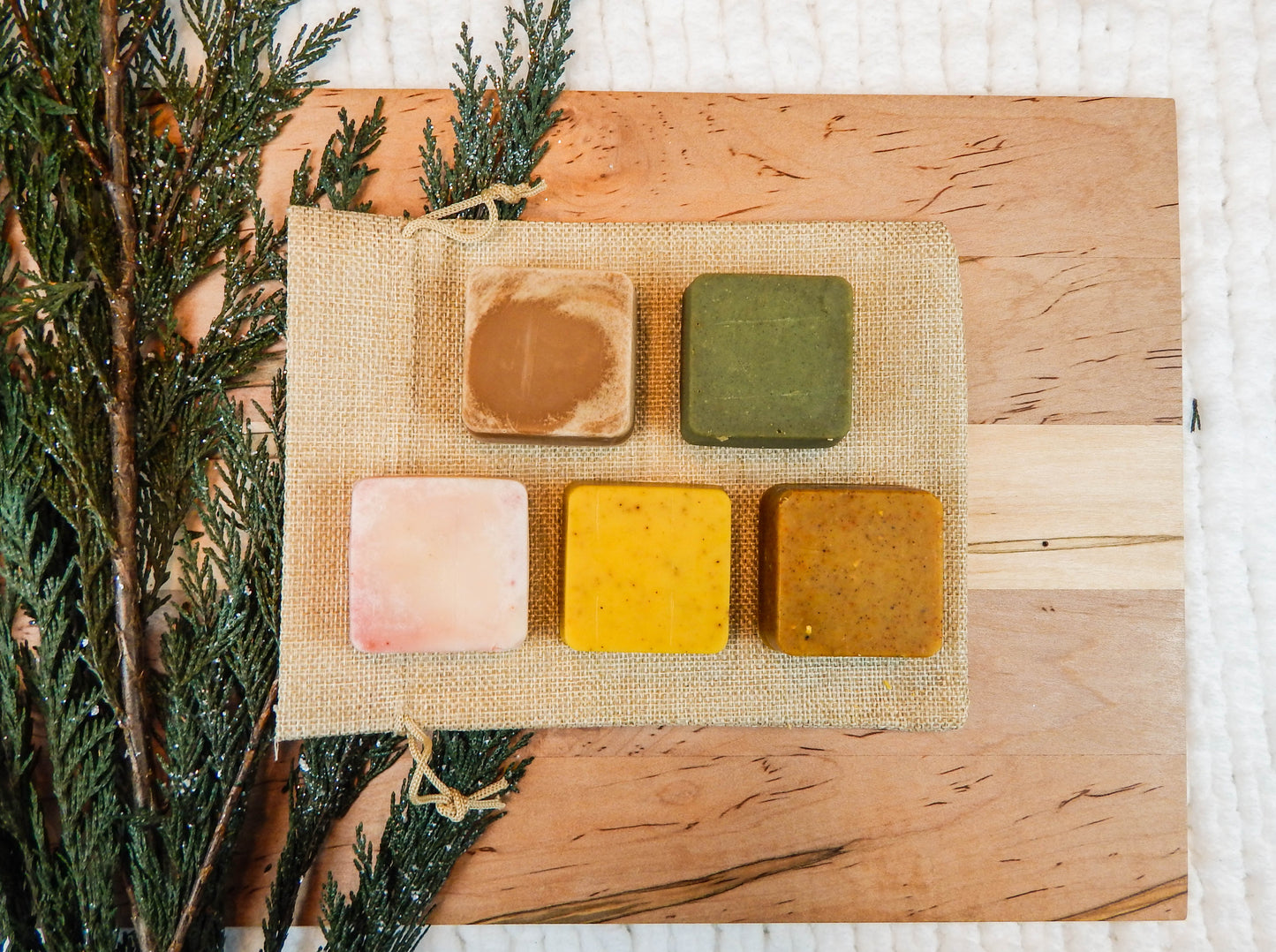 Happy Holidays Natural Soap Gift Set